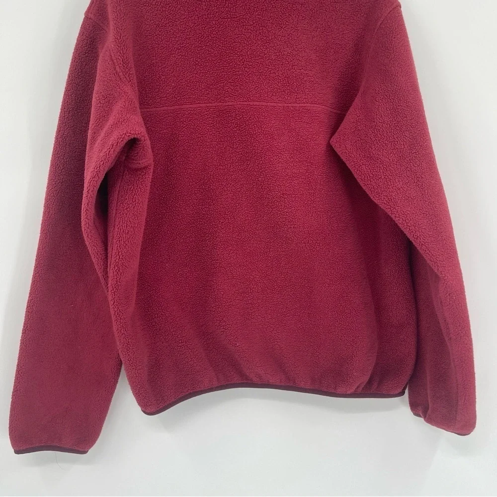 Patagonia Women's Synchilla Lightweight Snap-T Pullover Red Aztec Size Small